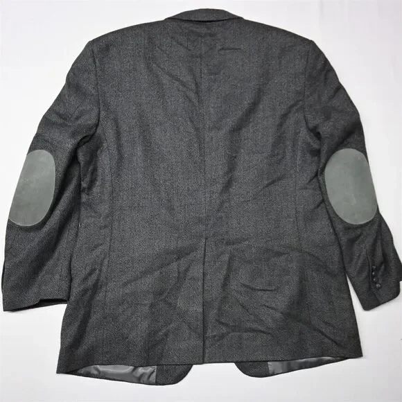 Marco Carelli 44R Gray Soft Tweed Lambswool‎ Mens Blazer Sport Coat Jacket